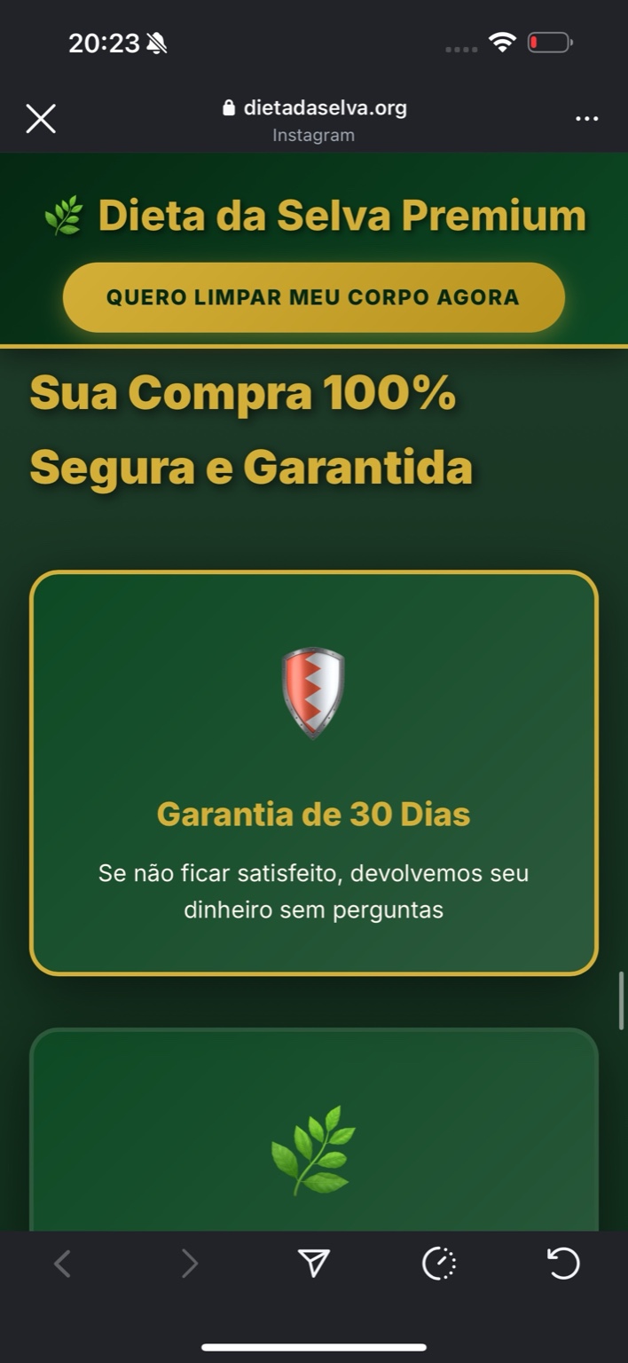 Transformação corporal com Dieta da Selva